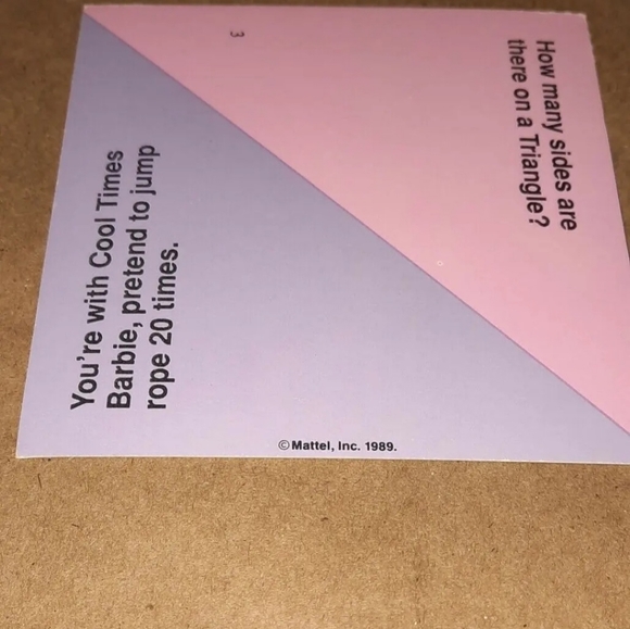 Vintage Barbie Card 1989 Barbie Just Us Girls Game Replacement Piece - Picture 4 of 6